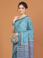 Digital Printed Tussar Woven Saree