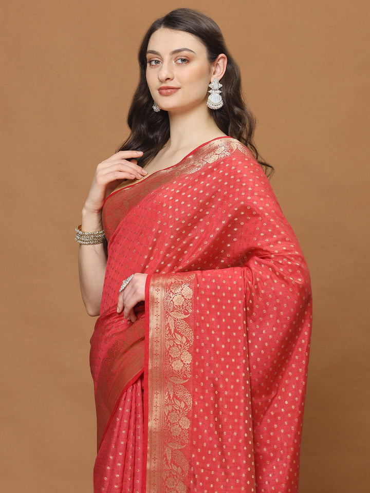 Zari Border Art Silk Woven Saree