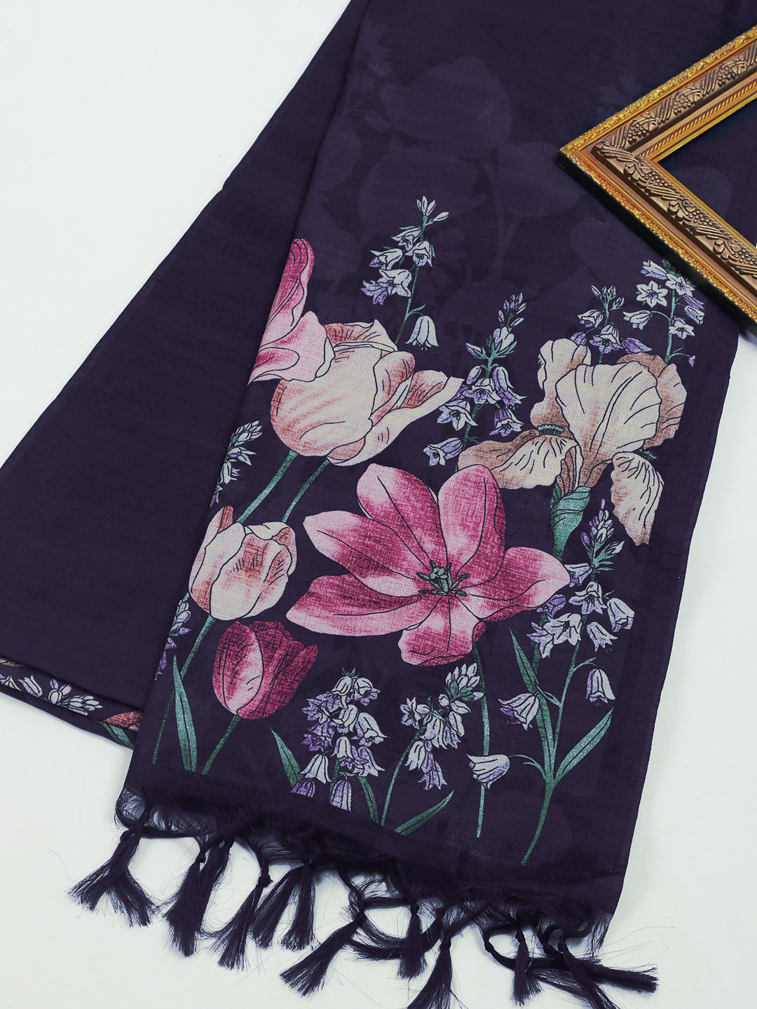 Printed Tussar Saree