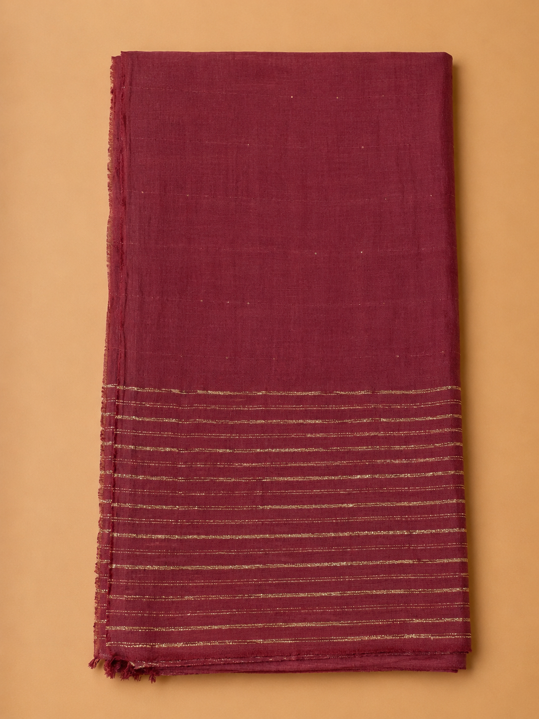 Maroon Cotton Blend Embroidered Unstitched Dress Material