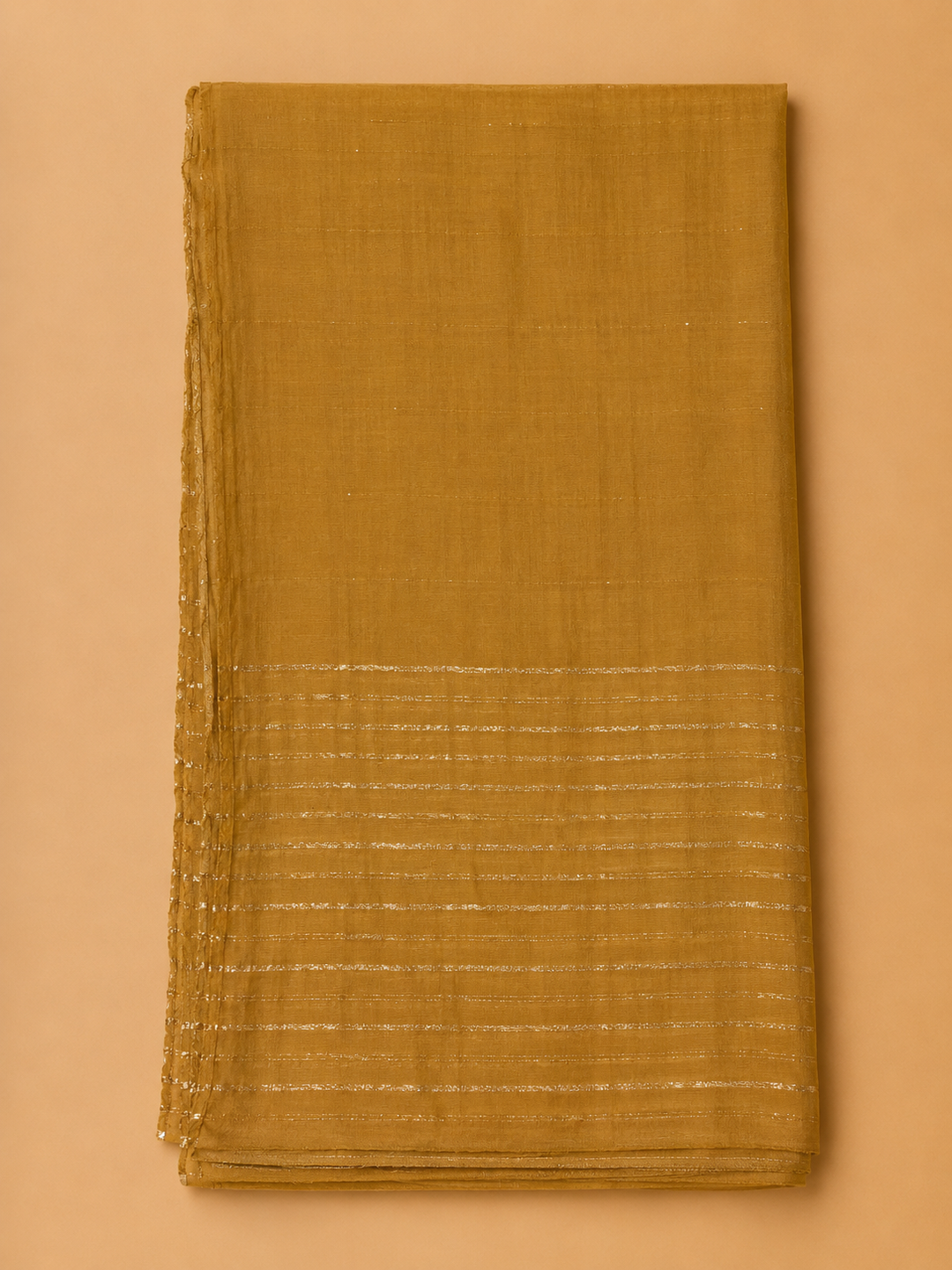 Mustard Cotton Blend Embroidered Unstitched Dress Material