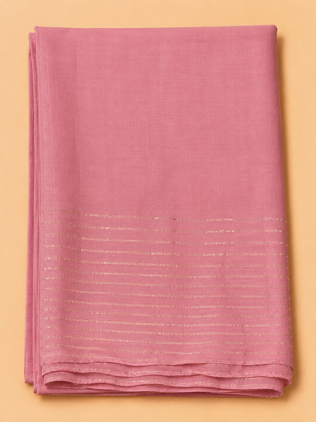 Onion Pink Cotton Blend Embroidered Unstitched Dress Material