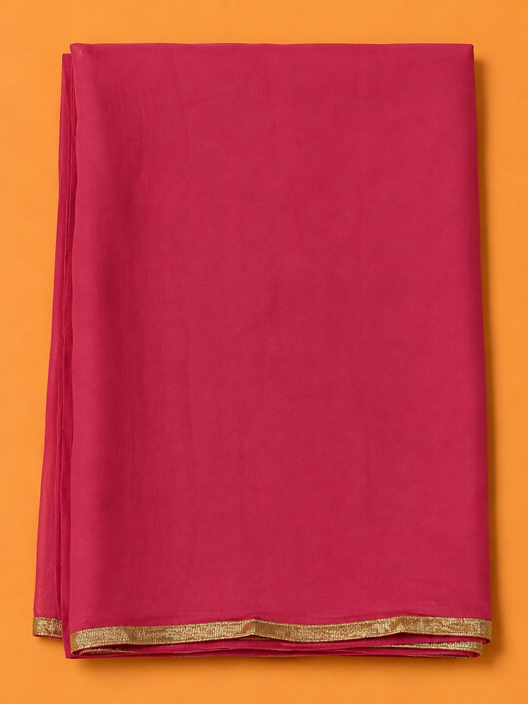 Hot Pink Cotton Blend Embroidered Unstitched Dress Material