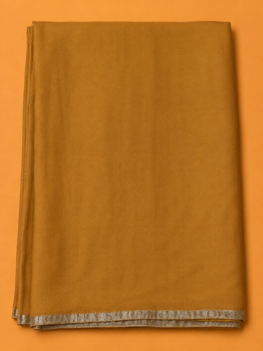 Mustard Cotton Blend Embroidered Unstitched Dress Material