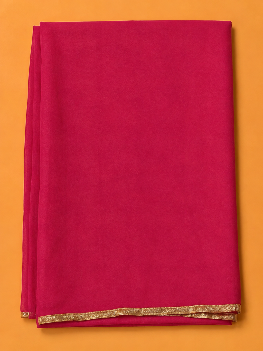 Hot Pink Cotton Blend Embroidered Unstitched Dress Material