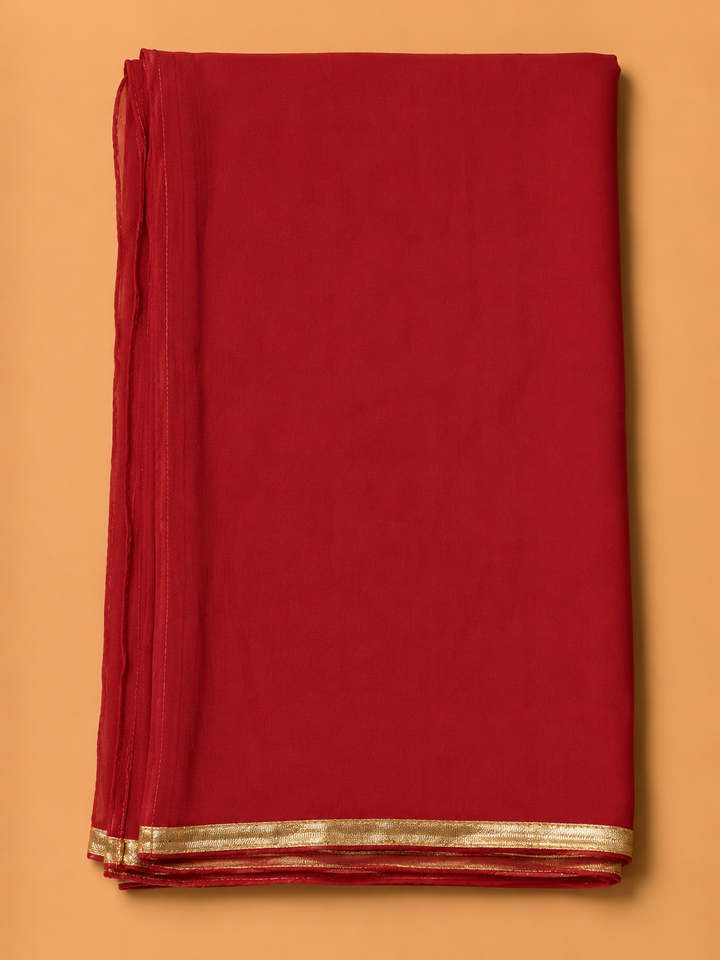 Maroon Cotton Blend Embroidered Unstitched Dress Material