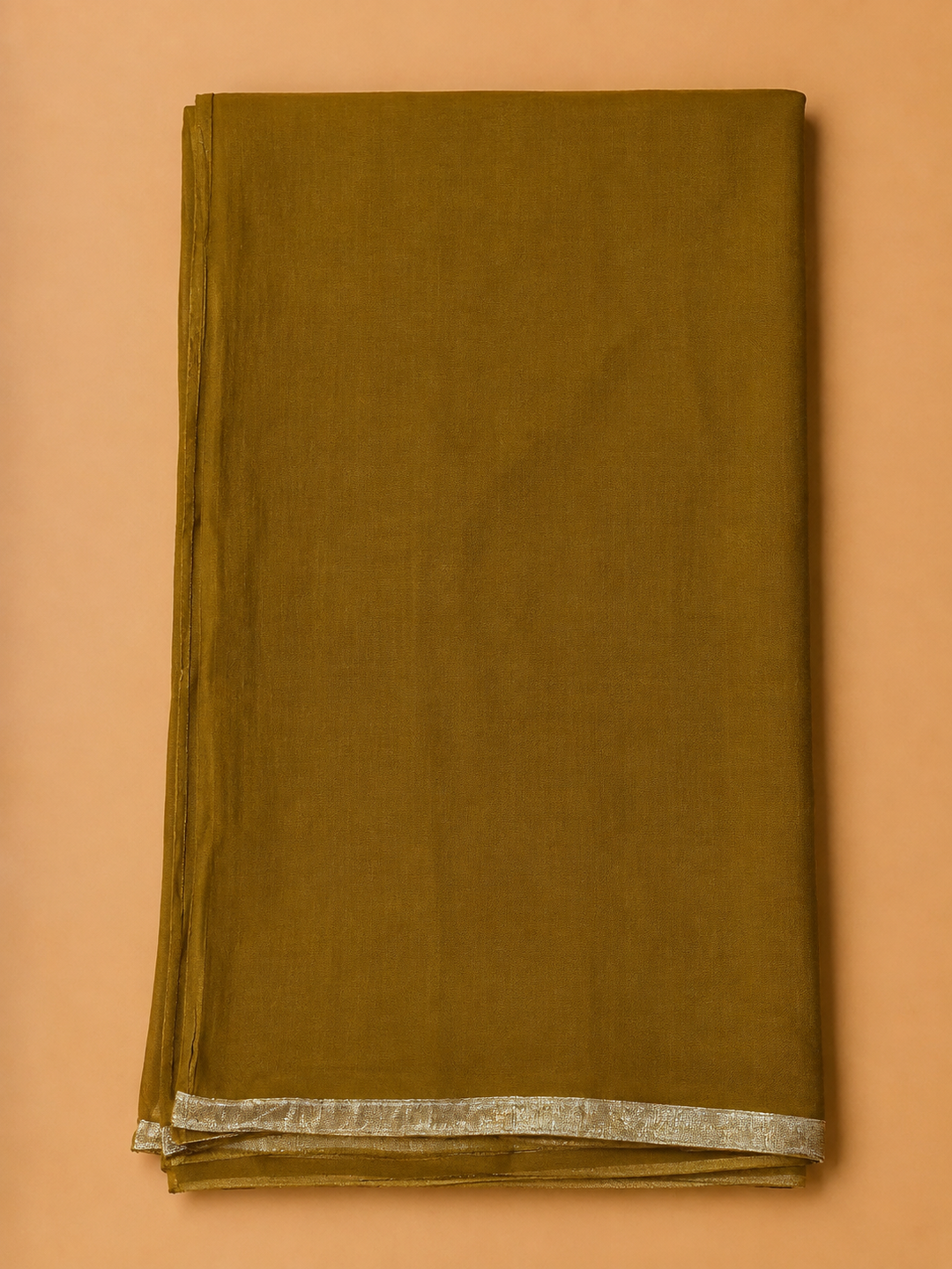 Mehndi Cotton Blend Embroidered Unstitched Dress Material
