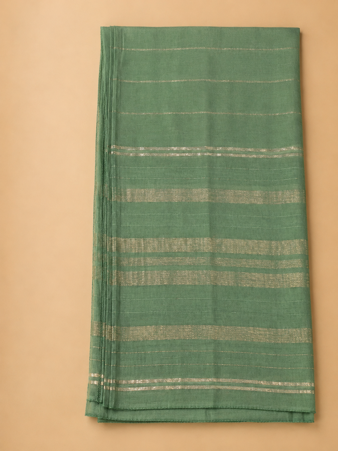 Aqua Green Chanderi Embroidered Unstitched Dress Material