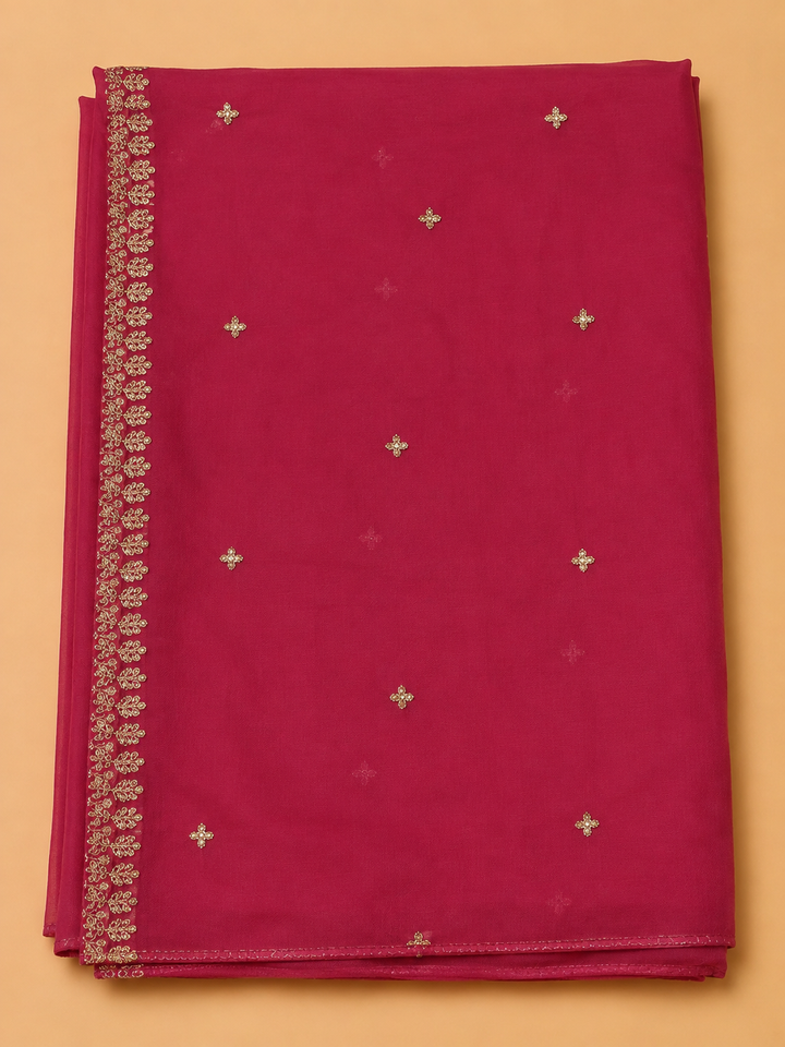 Rani Chanderi Embroidered Unstitched Dress Material