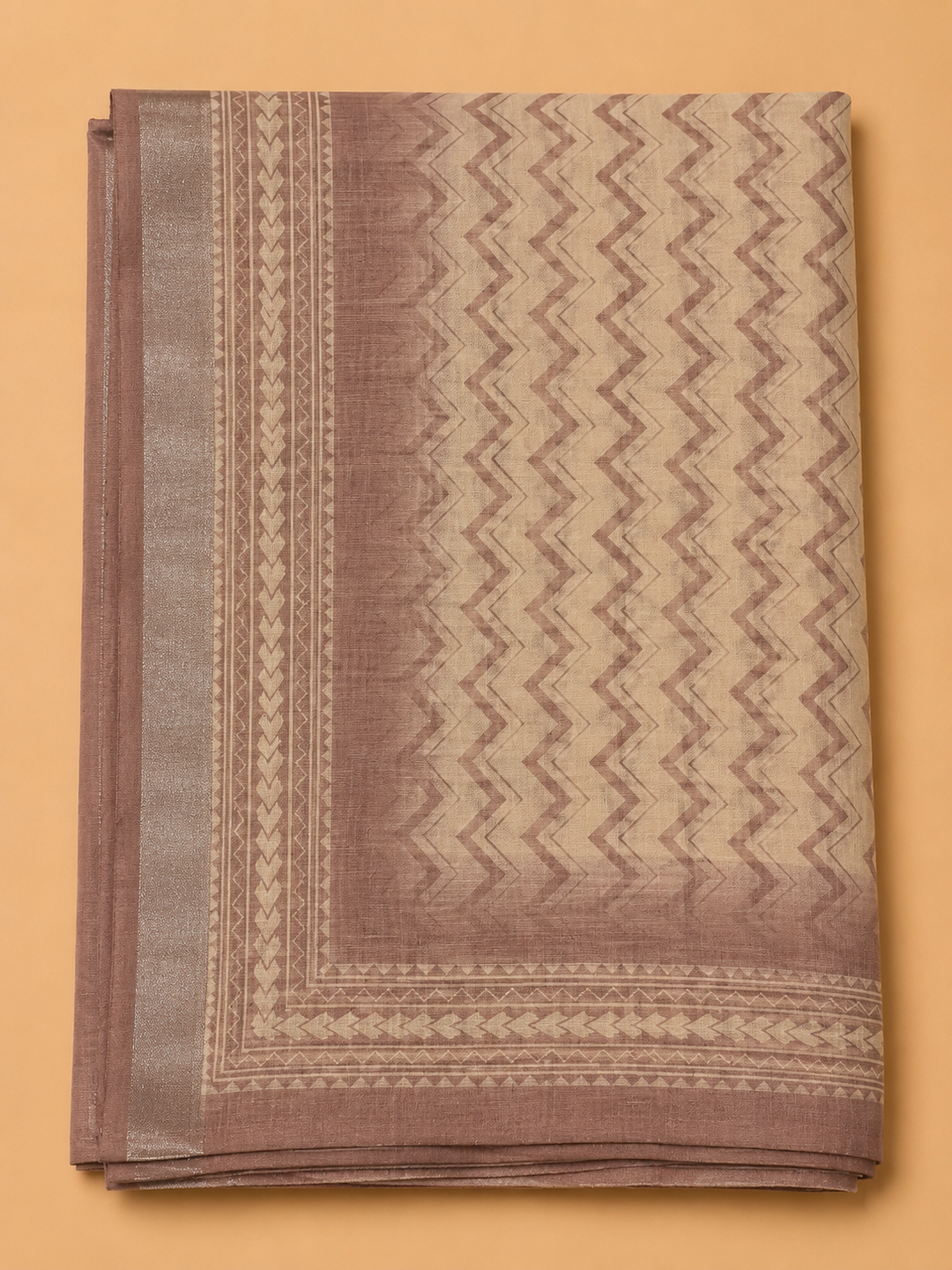 Onion Pink Linen Blend Embroidered Unstitched Dress Material