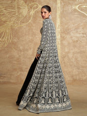 Sequins Work Jacket Style Georgette Lehenga