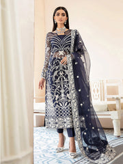 Embroidered Organza Semi Stitched Suit