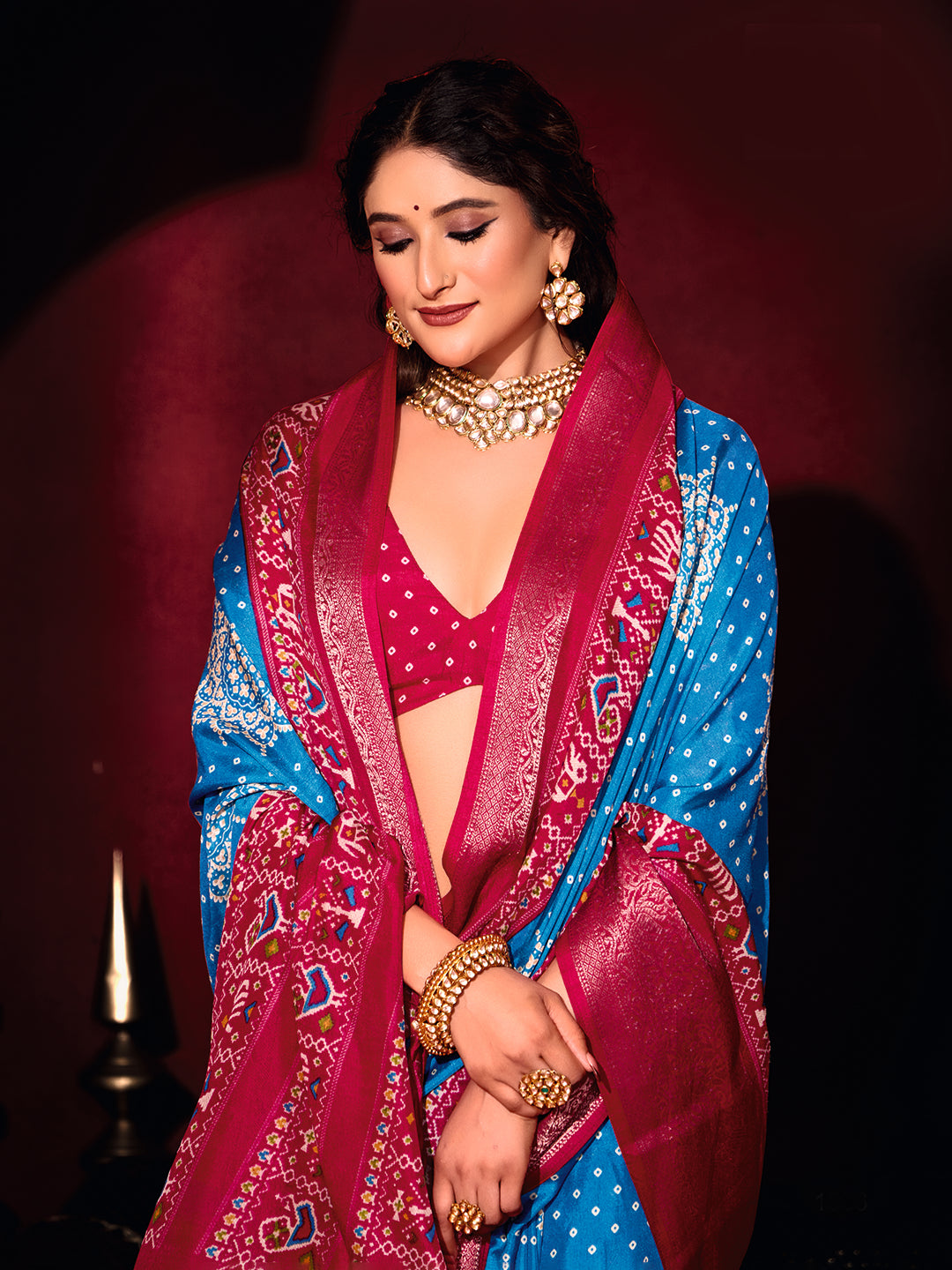 Patola Printed Art Silk Woven Saree