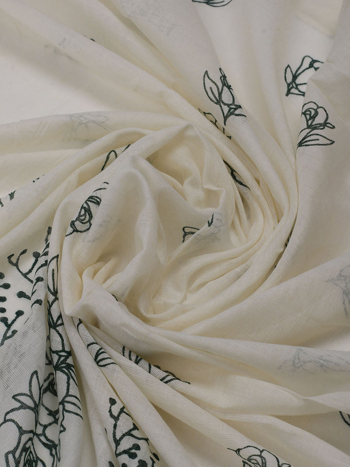 Neck Embroidered Cotton Blend Unstitched Suit With Dupatta