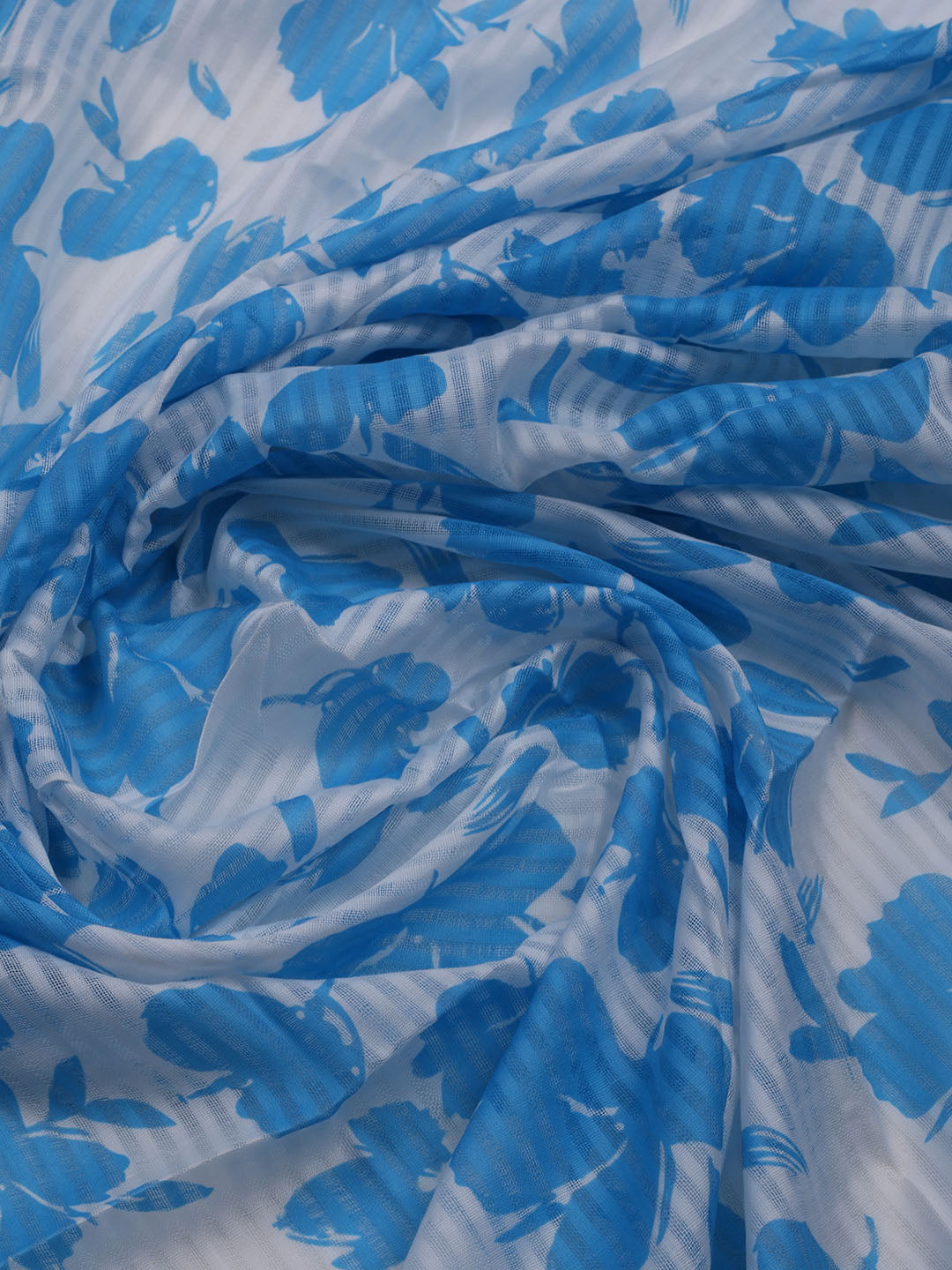 Printed Cotton Blend Unstitched Suit With Dupatta