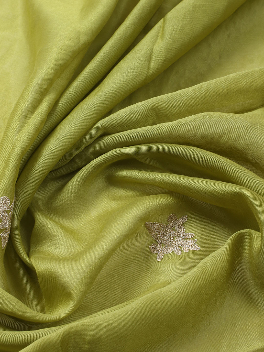 Embroidered Tissue Unstitched Kurta With Pant &amp; Dupatta