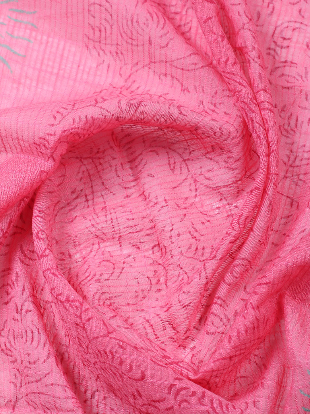 Printed Cotton Blend Unstitched Suit With Pant &amp; Dupatta