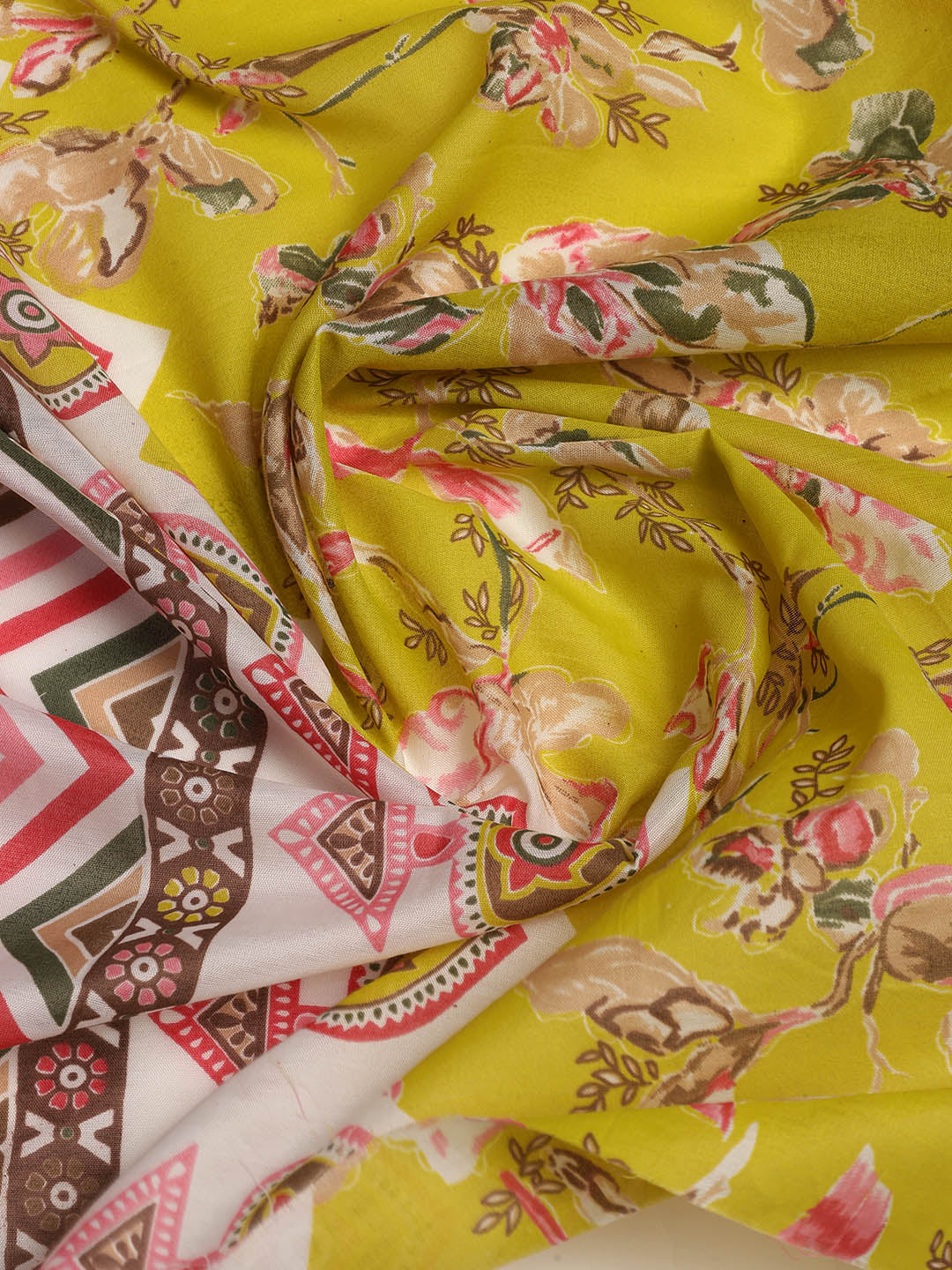 Neck Embroidered Cotton Blend Unstitched Suit With Dupatta