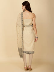 Embroidery Cotton Unstitched Suit Piece With Dupatta