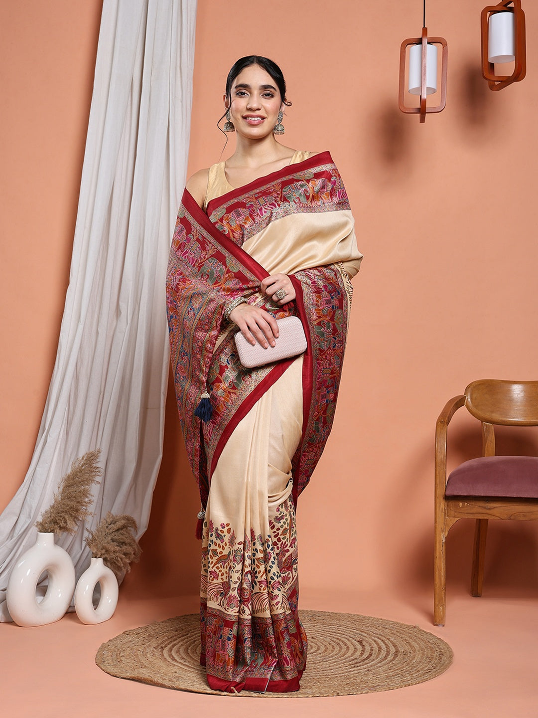 Digital Printed Art Silk Saree