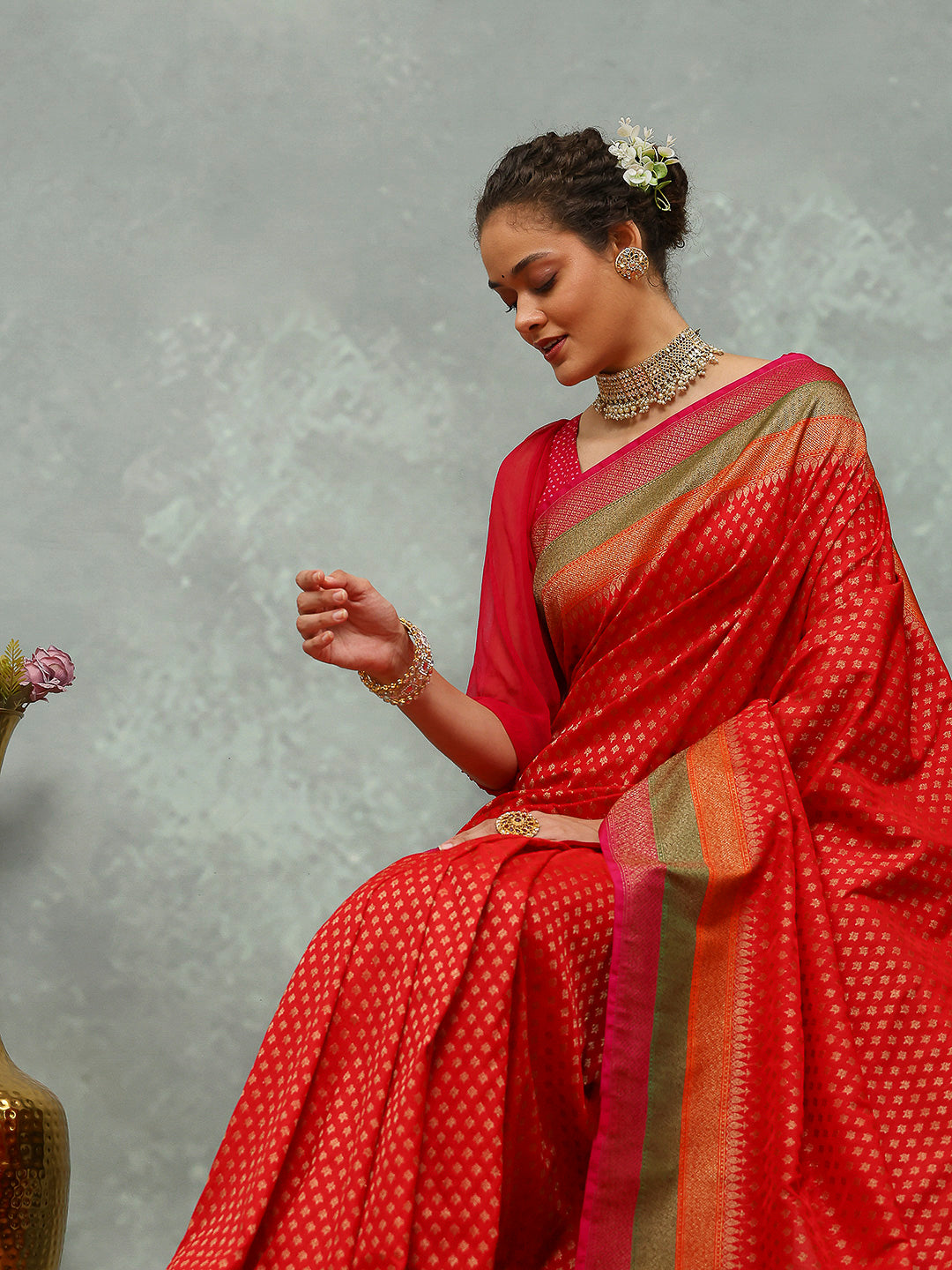 Wovn Border Art Silk Saree
