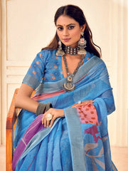 Digital Printed Cotton Saree