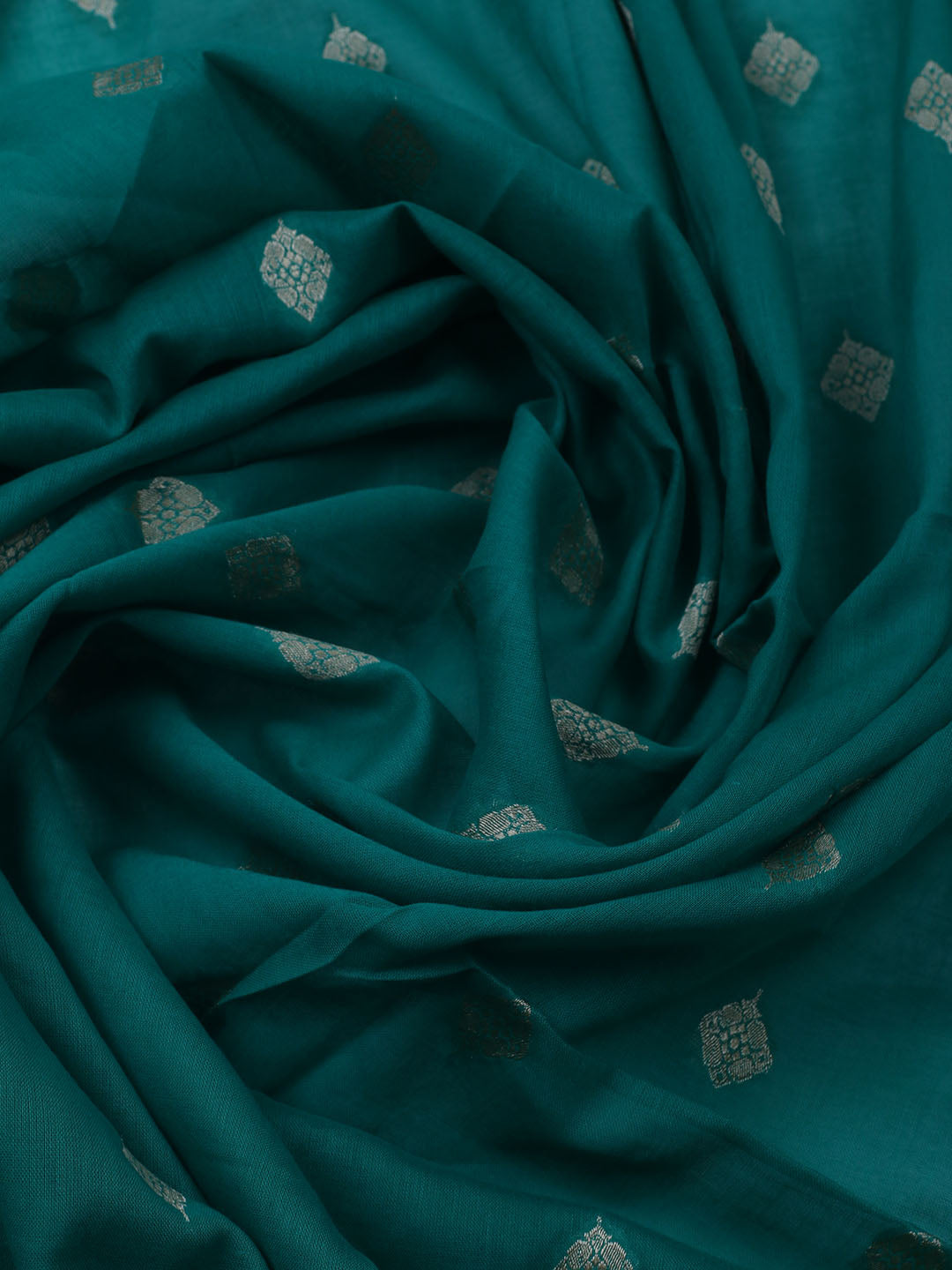 Neck Embroidered Chanderi Unstitched Suit With Dupatta