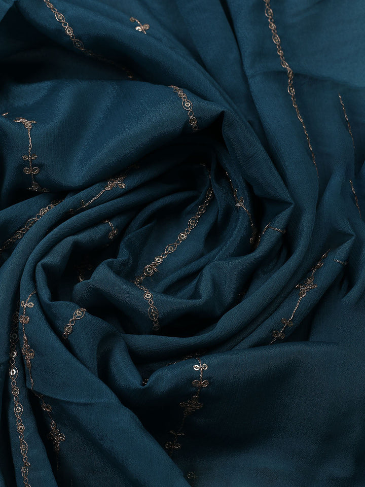 Woven Design Cotton Blend Unstitched Suit With Dupatta