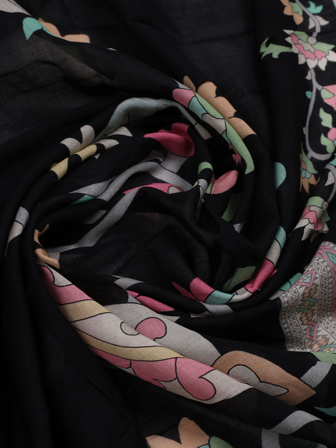 Printed Muslin Unstitched Suit With Dupatta