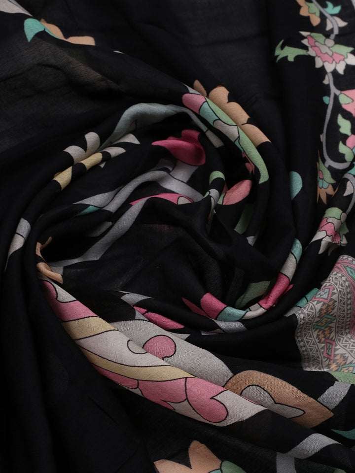 Printed Muslin Unstitched Suit With Dupatta
