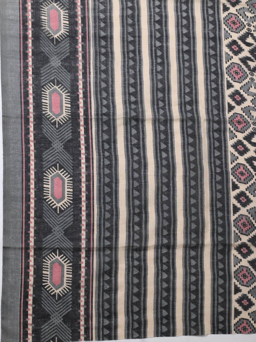 Printed Cotton Blend Unstitched Suit With Pant &amp; Dupatta