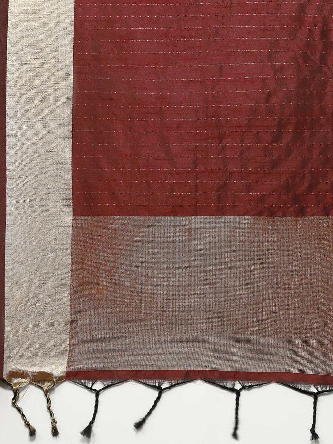 Embroidered Border Booti Art Silk Saree
