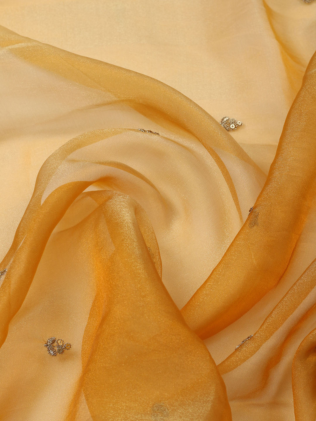 Embroidered Tissue Unstitched Suit With Pant &amp; Dupatta