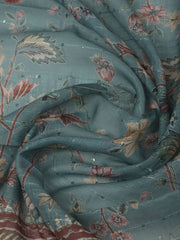 Embroidered Cotton Unstitched Suit With Pant & Dupatta