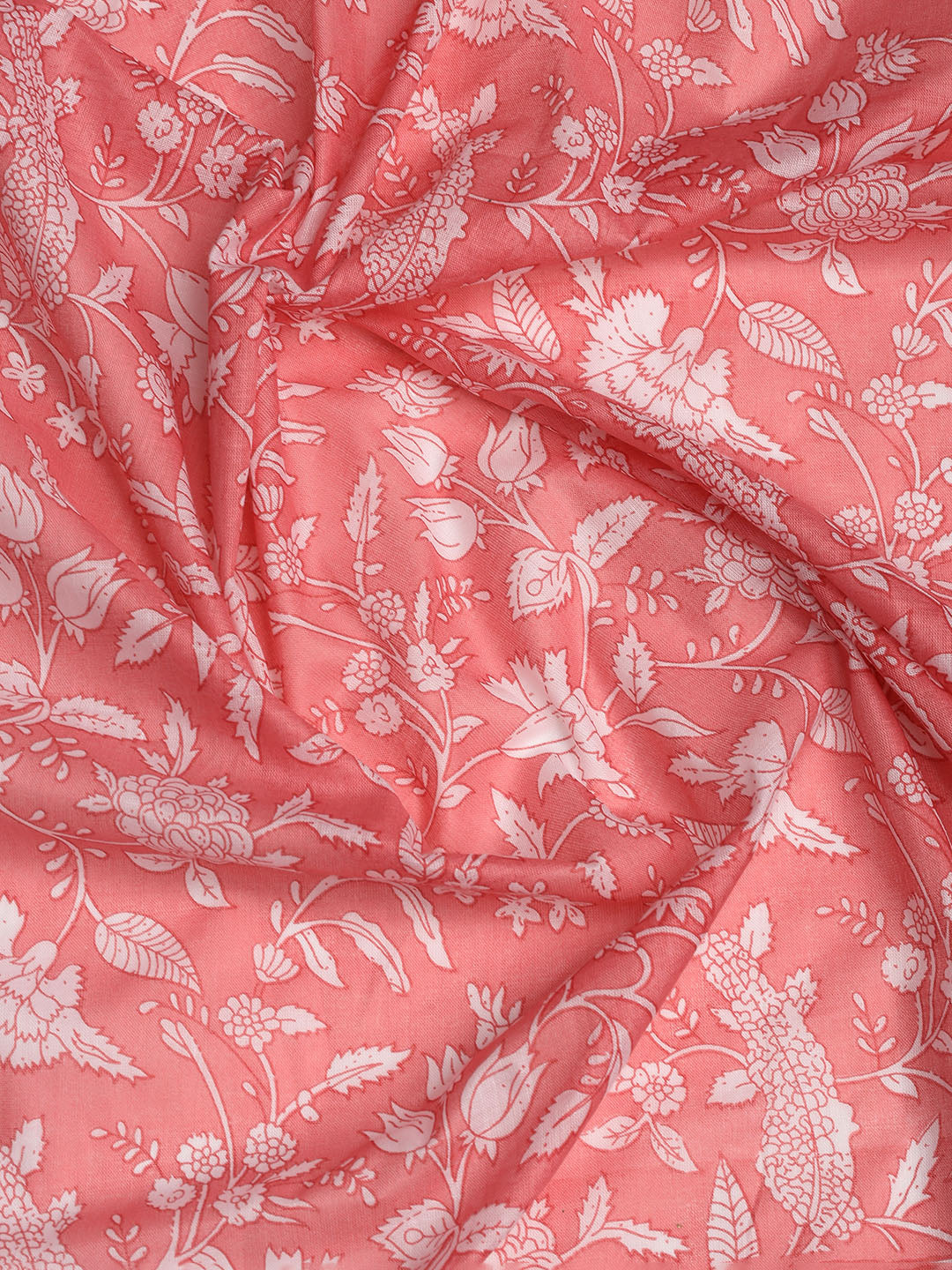 Printed Cotton Blend Unstitched Suit With Dupatta