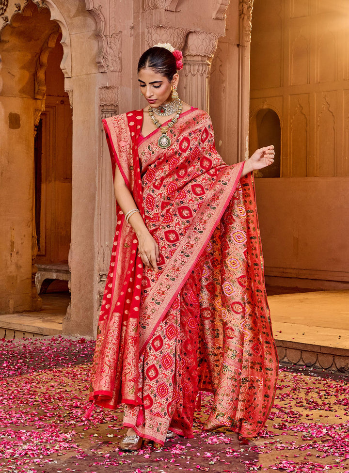 Rani Georgette Plain Saree