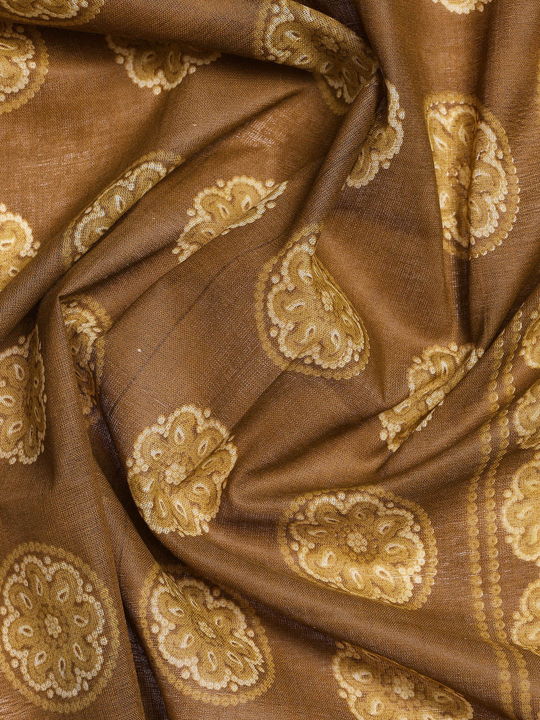 Printed Cotton Blend Unstitched Suit With Dupatta