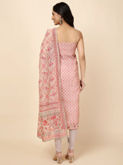 Kantha Print Chanderi Unstitched Suit With Dupatta