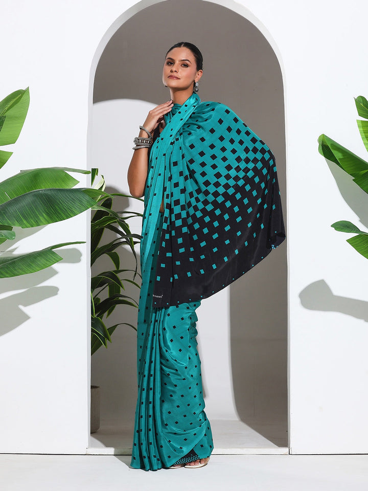 Digital Printed Crepe Saree