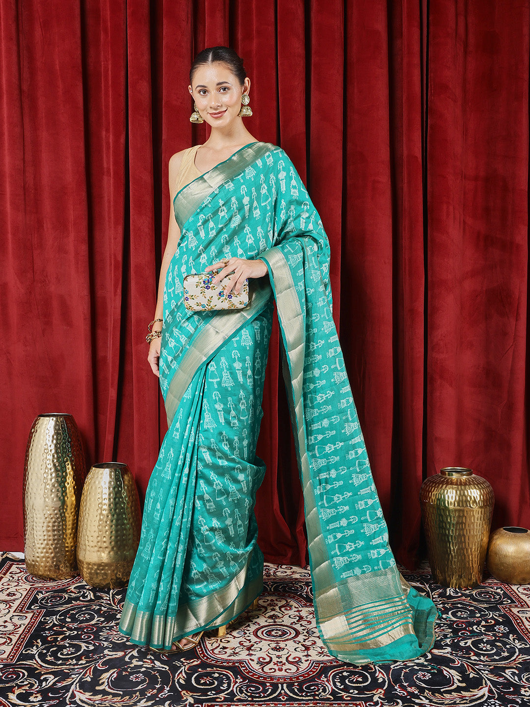 Digital Printed Art Silk Saree