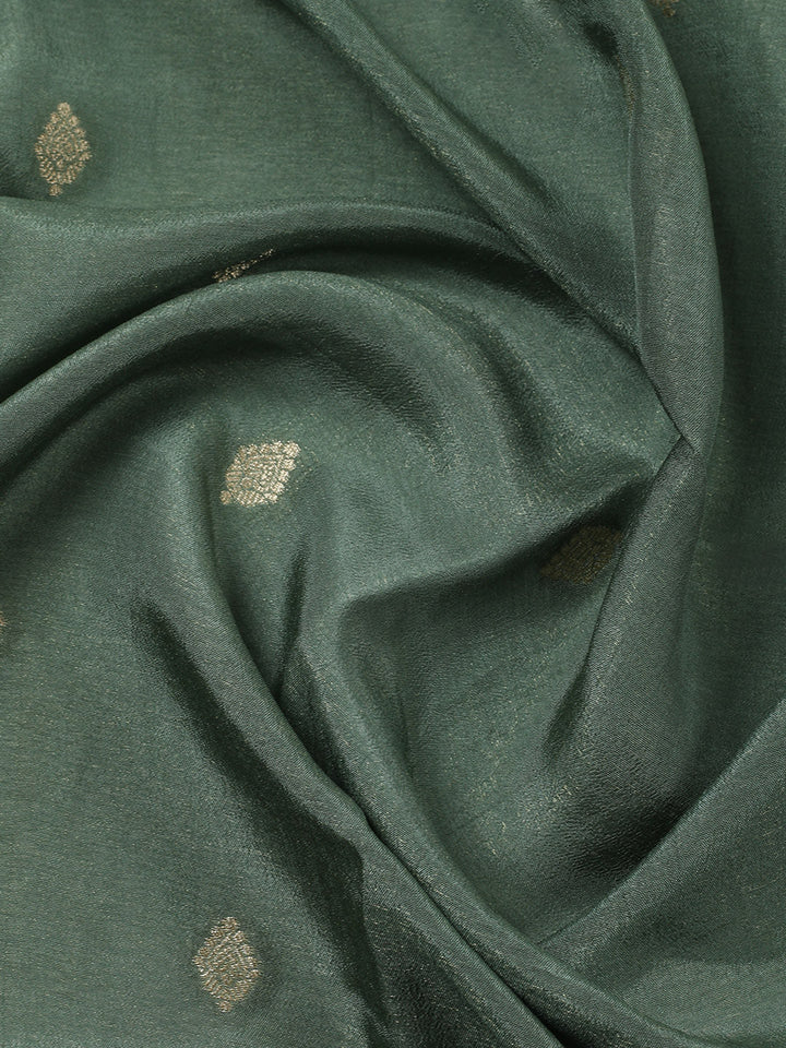 Woven Design Chanderi Unstitched Suit With Pant &amp; Dupatta