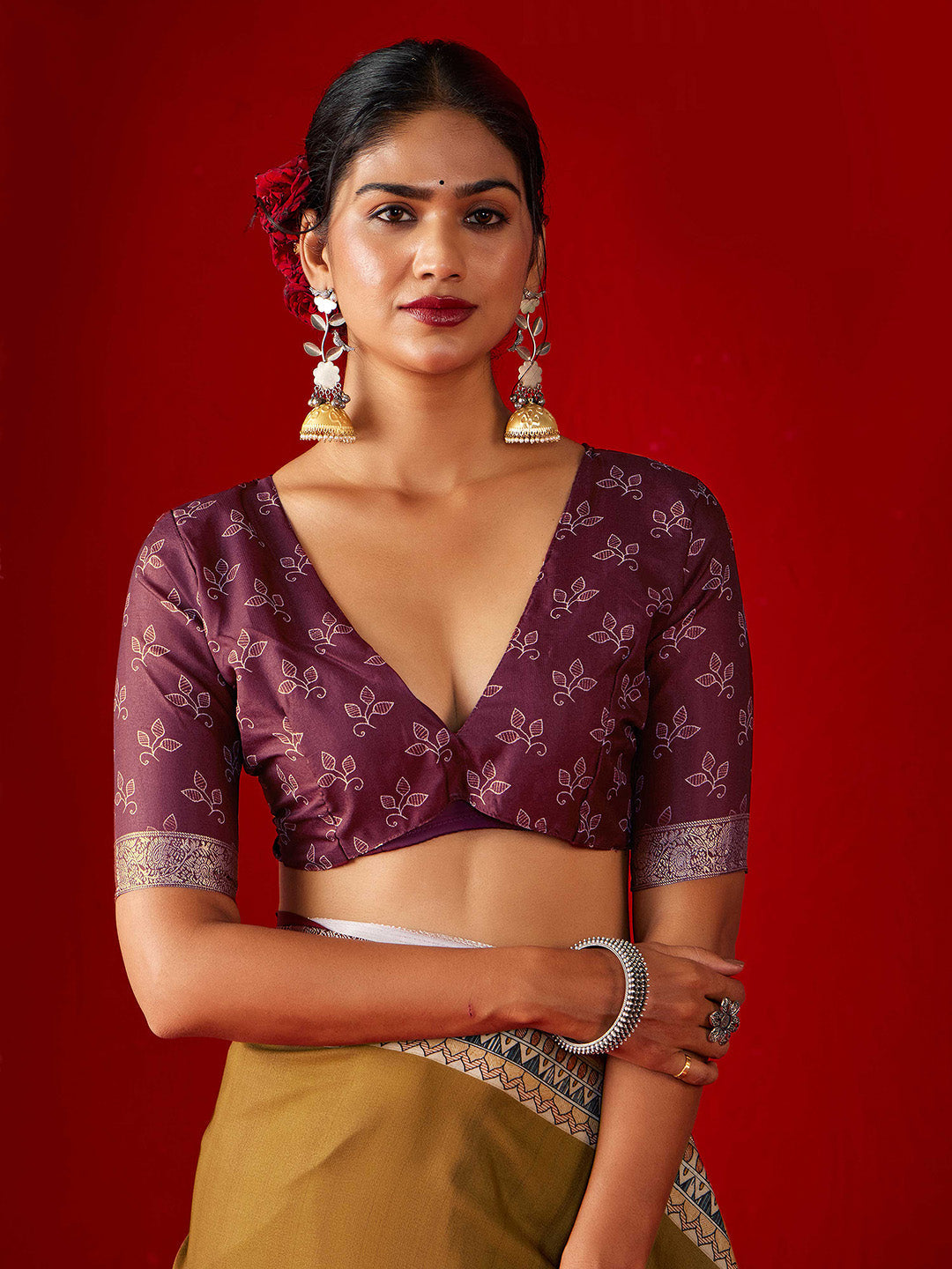 Printed Crepe Saree