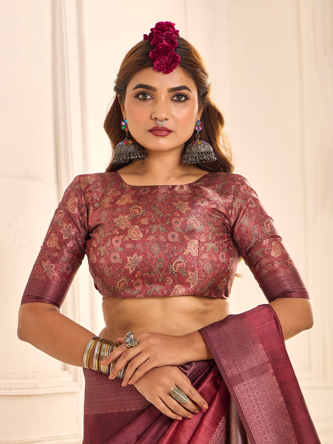 Zari Border Art Silk Saree