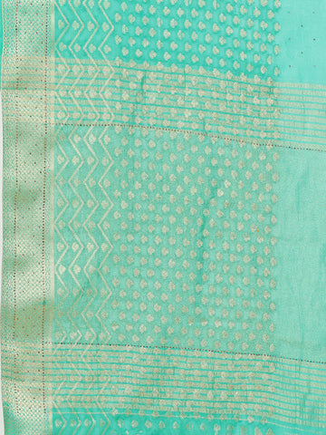 Stone Booti Woven Chiffon Saree