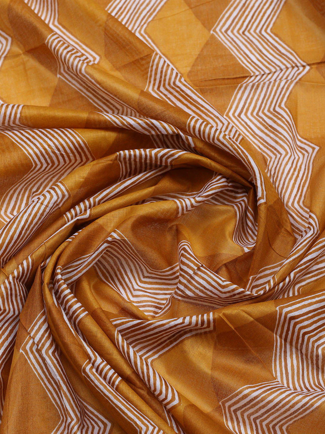 Printed Cotton Blend Unstitched Suit With Pant &amp; Dupatta