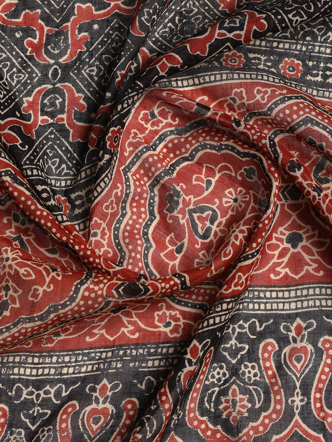 Printed Cotton Blend Unstitched Suit With Dupatta