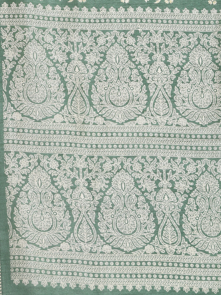 Ajrak Printed Cotton Blend Woven Saree