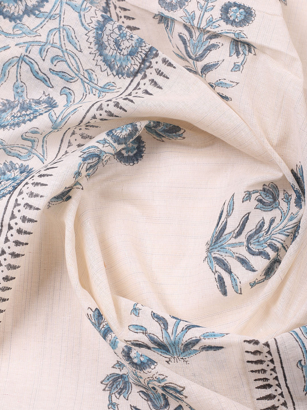 Printed Cotton Blend Unstitched Suit With Pant &amp; Dupatta