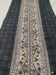 Printed Chanderi Unstitched Suit With Pant & Dupatta