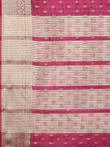 Zari Border Booti Handloom Woven Saree